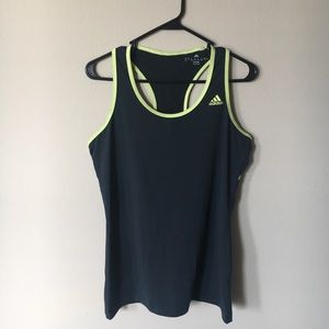 ADIDAS Racerback Tank Grey and Green Size M